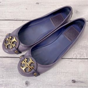 Tory Burch Purple Leather Flats